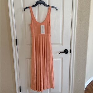 NWT Athleta Santorini Midi dress size XXS. Coral color.